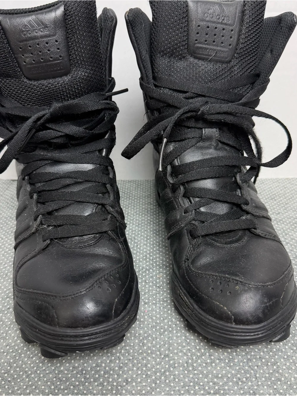 adidas Black High-Top Tactical Leather Boots